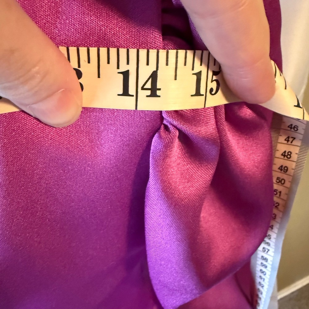 Vintage‎ House of Bianchi Satin Puff Sleeve Dress Prom Barbie Core Sz 10 READ - Picture 9 of 12